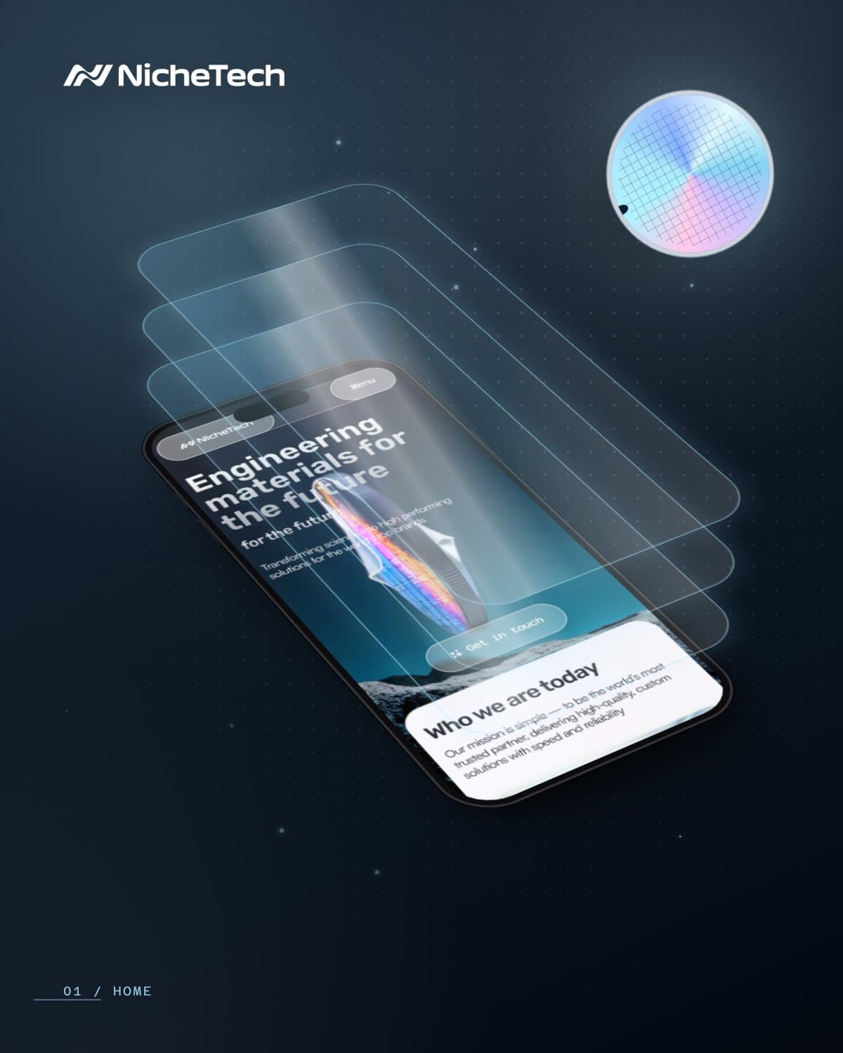NicheTech website on desktop and mobile